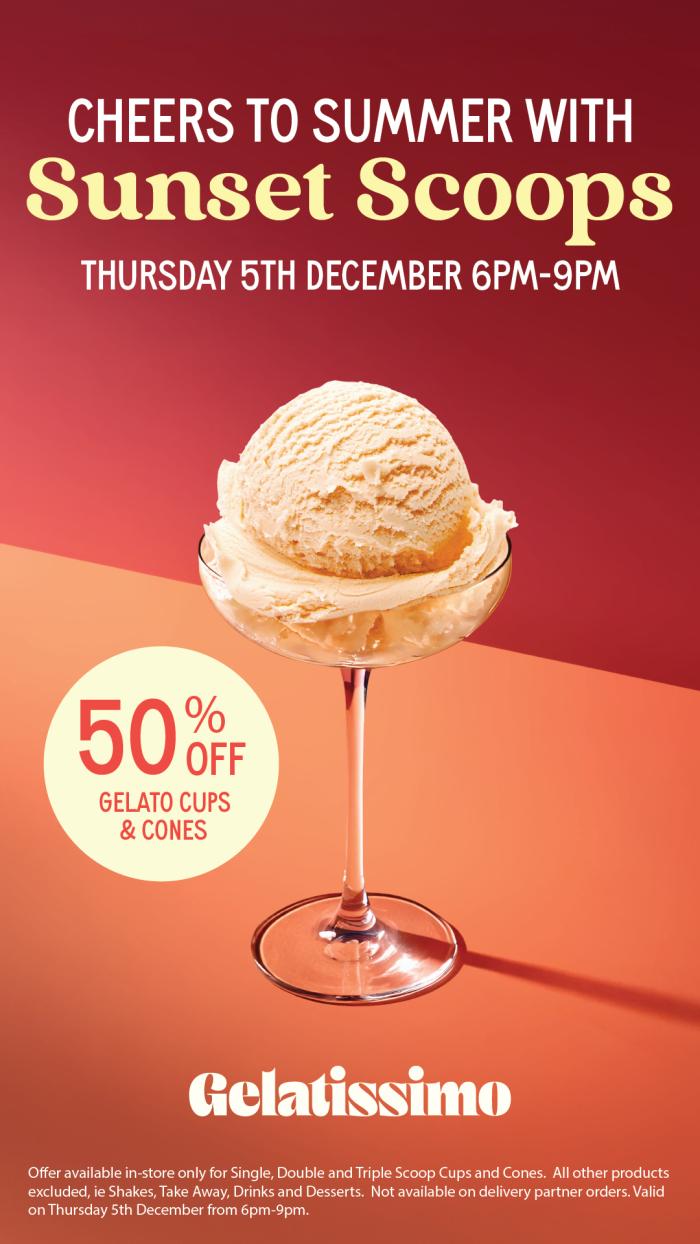 Gelatissimo: 50% off Gelato Scoops